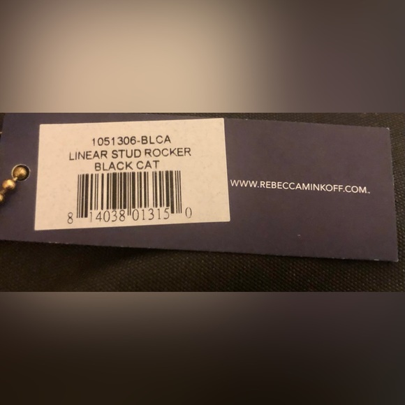 🤩 *RARE* “Minkette” BAG CLIP! & REBECCA MINKOFF BLACK LINEAR STUD X-BODY! - Picture 7 of 8